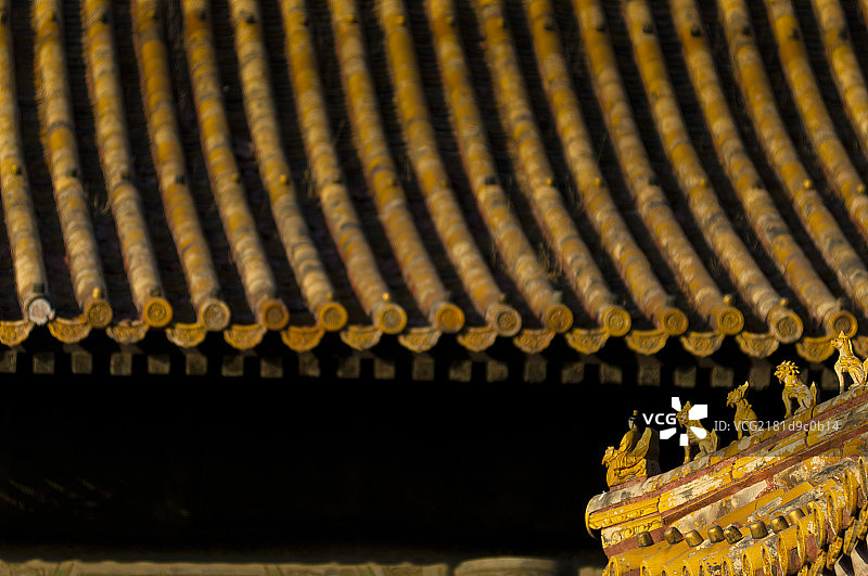 故宫屋檐脊兽图片素材