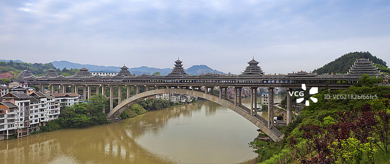 广西三江风雨桥图片素材