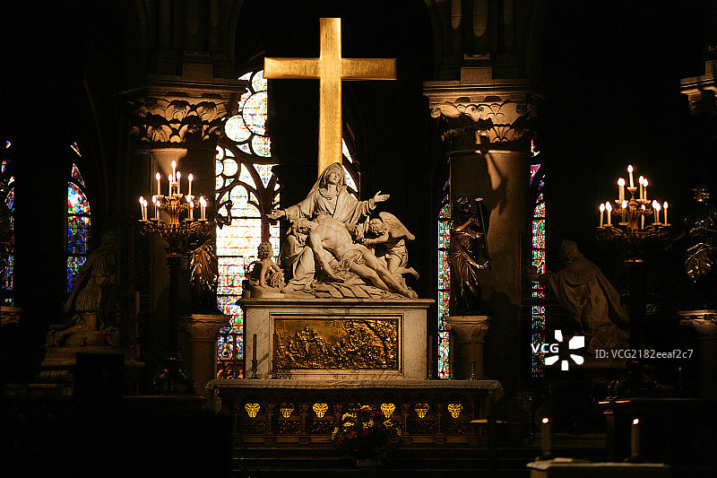 教堂内部特写图片素材