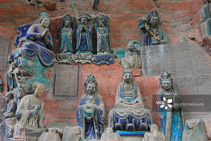 重庆大足石刻宝顶山石窟群图片素材