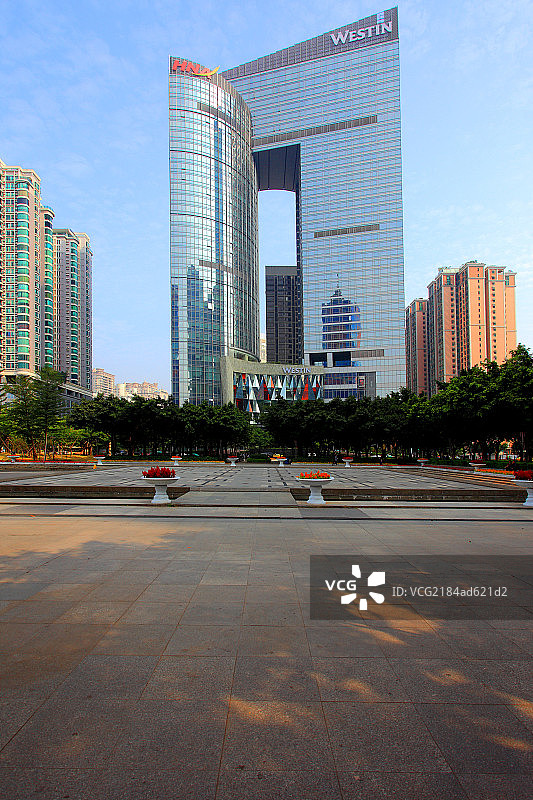 广州天河金融商务区现代建筑群图片素材