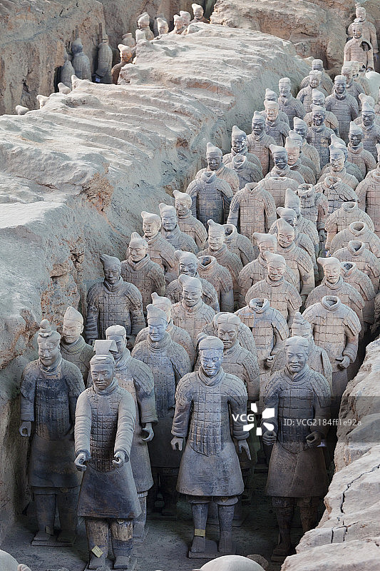 西安秦始皇兵马甬一号坑图片素材