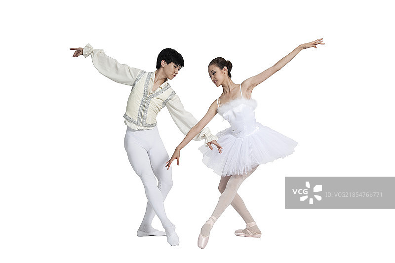 棚拍双人芭蕾舞图片素材
