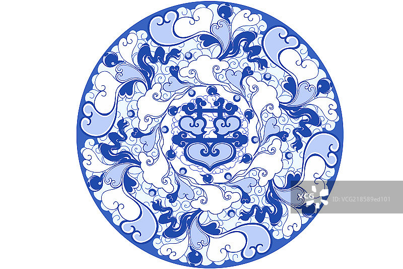 素雅青花图图片素材