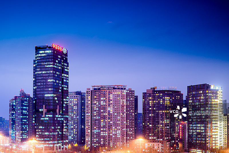 都市风光北京三元桥主干道图片素材