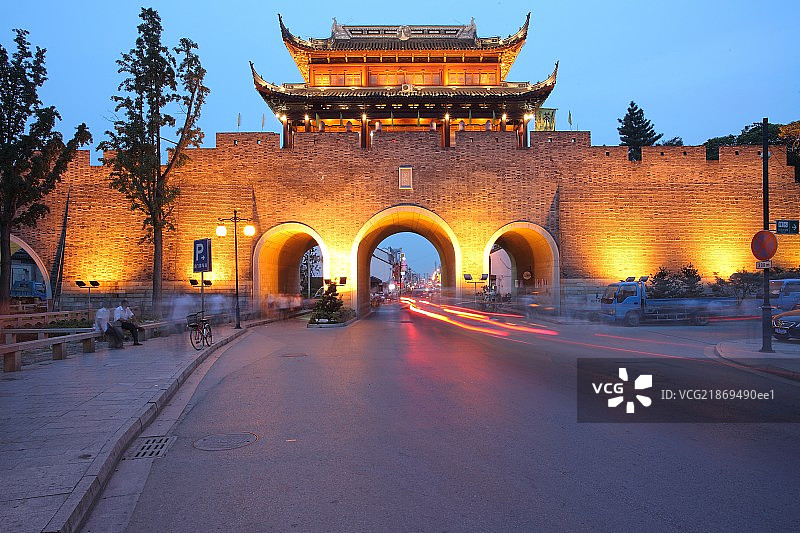 苏州古城墙阊门图片素材