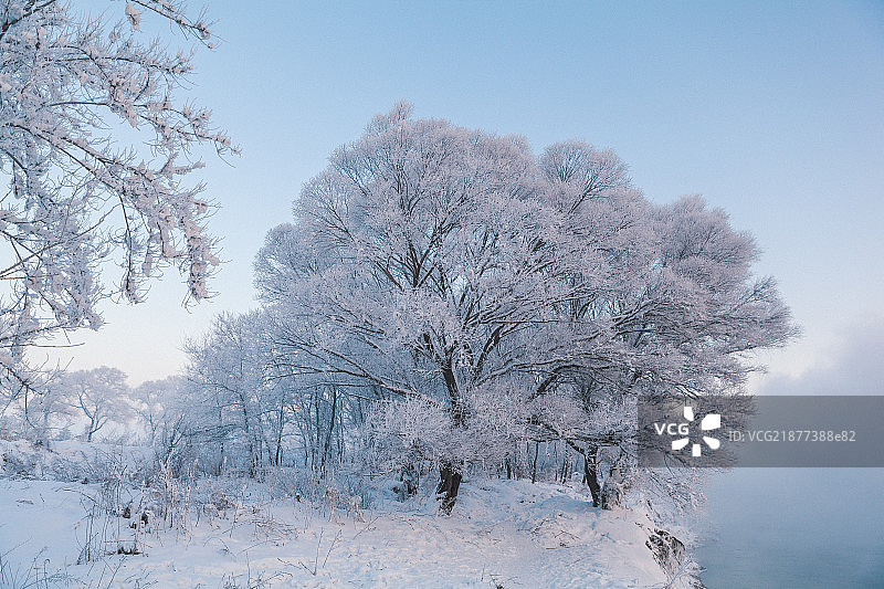 吉林雾凇岛风光图片素材