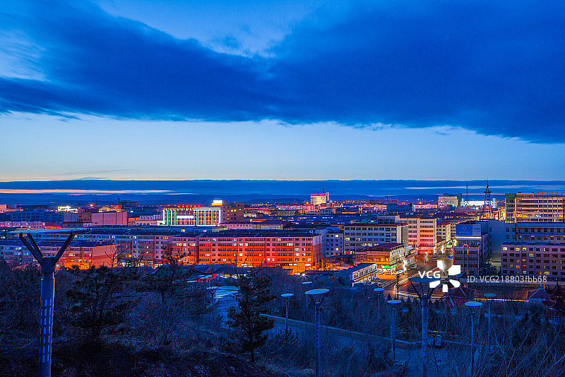 城市系列-乌兰察布夜景图片素材