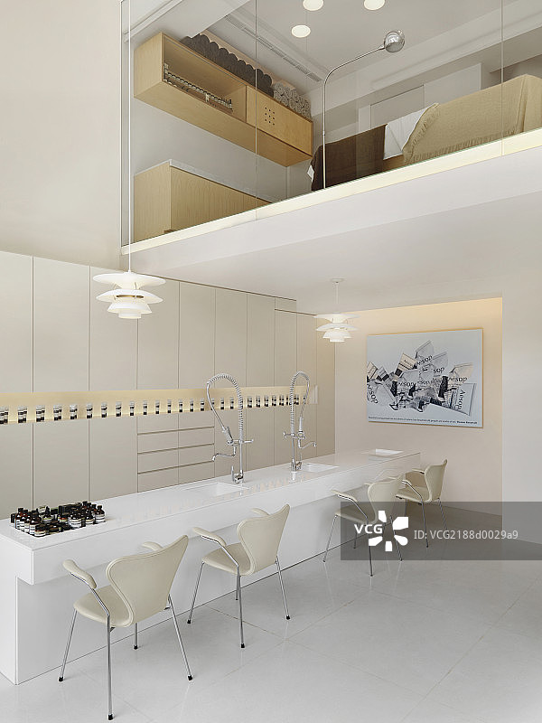 Interior of store with faucets and sinks图片素材