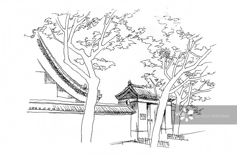 钢笔画系列图片素材