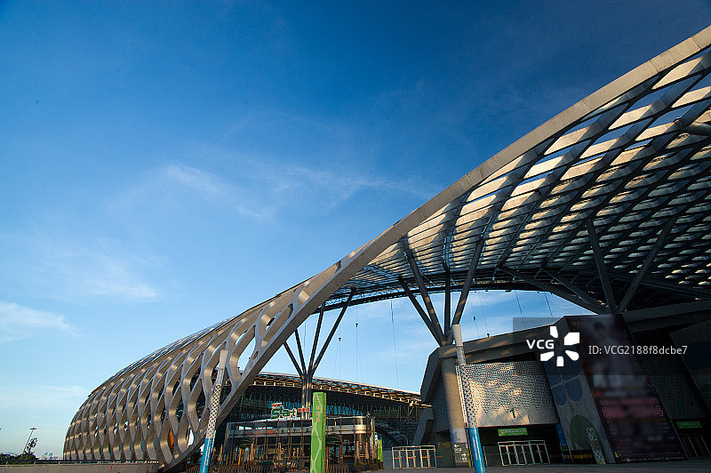 深圳湾体育场钢架架构图片素材