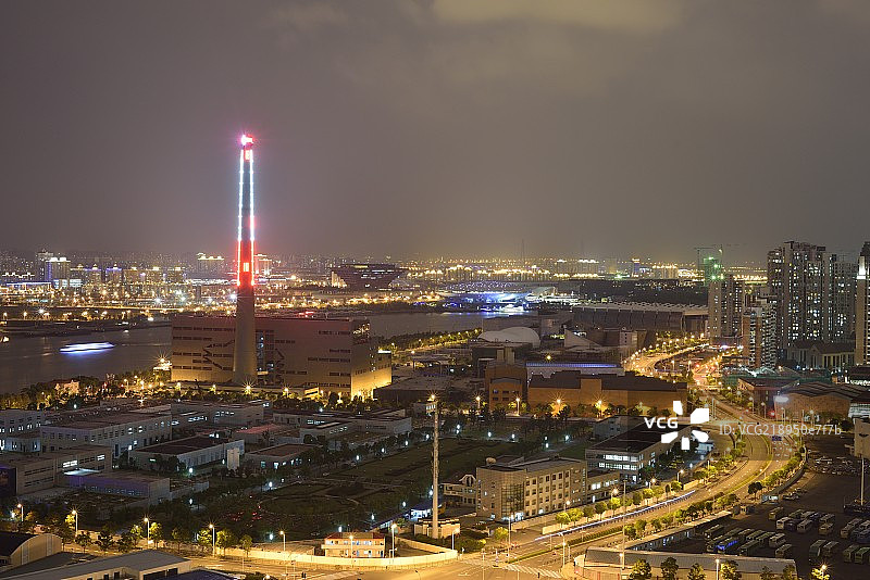 世博园区上海当代艺术博物馆夜景图片素材
