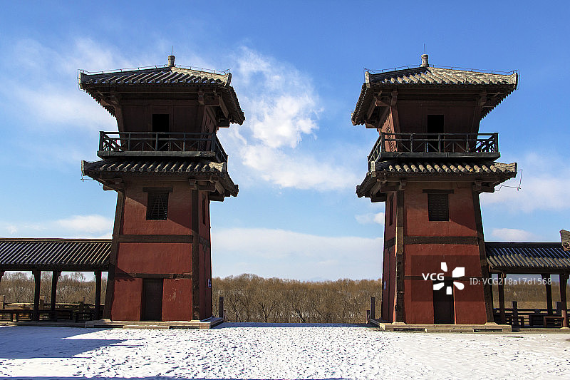 中国涿州影视城的古代建筑楼 涿州影视城 保定图片素材