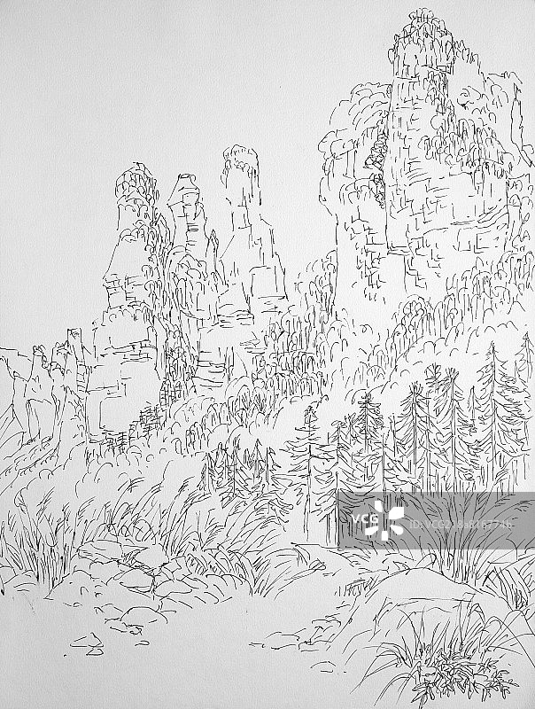 绘画手稿图片素材