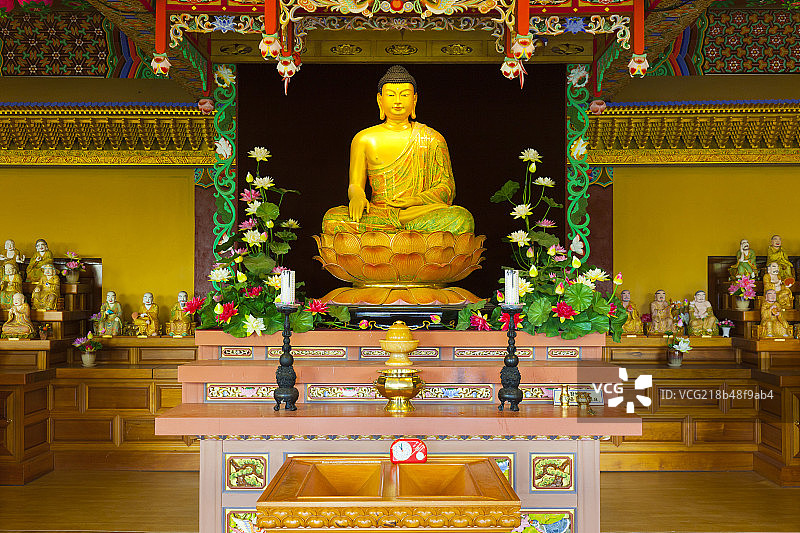 韩国济州岛药泉寺罗汉堂图片素材