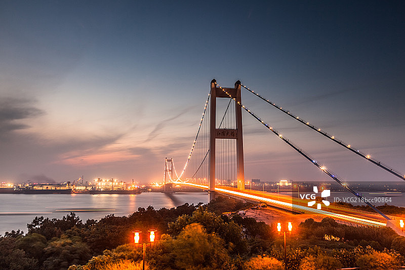 江阴长江大桥夜景图片素材