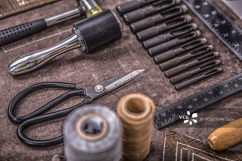 皮具加工工具图片素材
