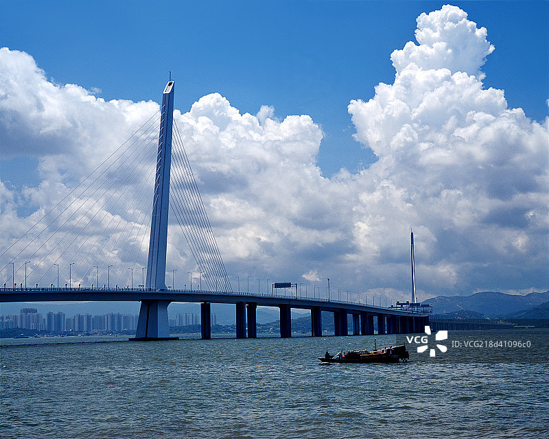 深圳湾口岸公路大桥图片素材