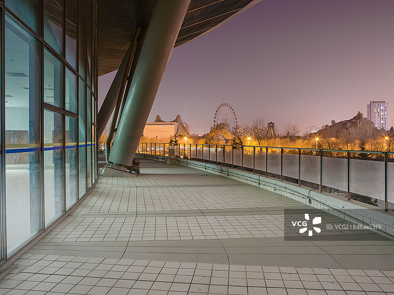 北京老山自行车馆夜景图片素材