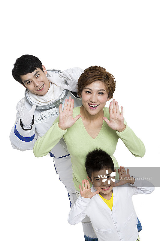 棚拍宇航员和小男孩图片素材