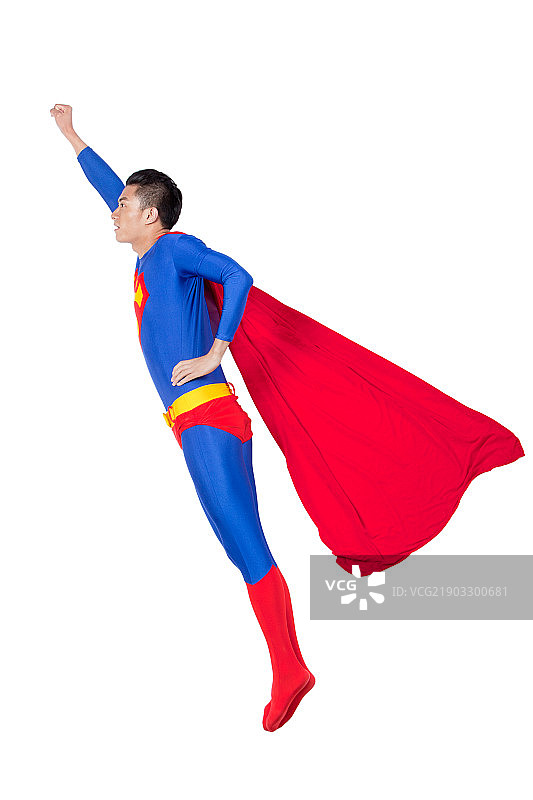 飞行中的搞笑超人图片素材