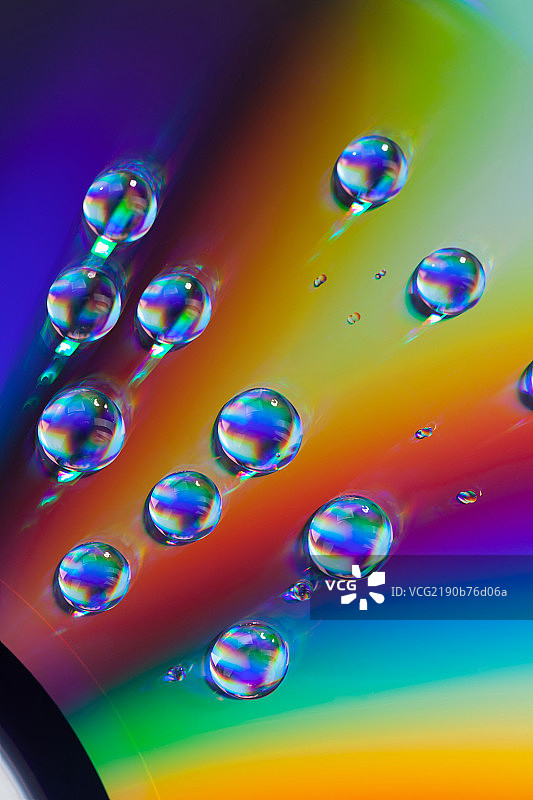 彩色水珠图片素材