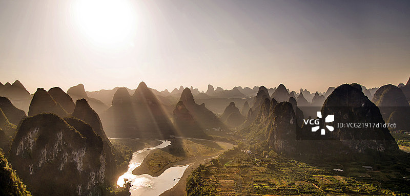 桂林老寨山俯瞰风景图片素材