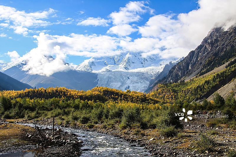 米堆冰川图片素材