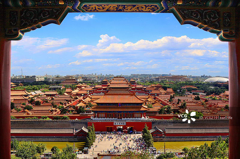 俯瞰故宫全景图片素材