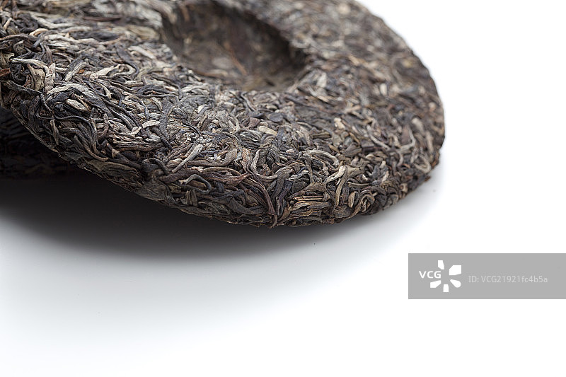 普洱茶饼局部特写图片素材