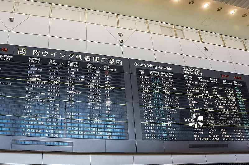 成田机场航班信息牌图片素材