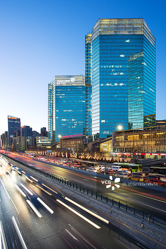 华贸中心夜景图片素材