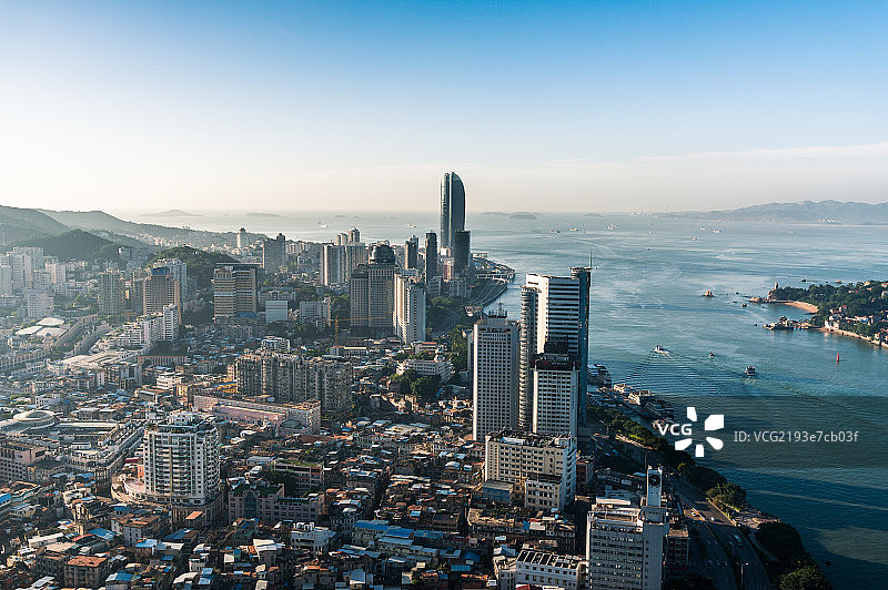 航拍厦门市鹭江道图片素材