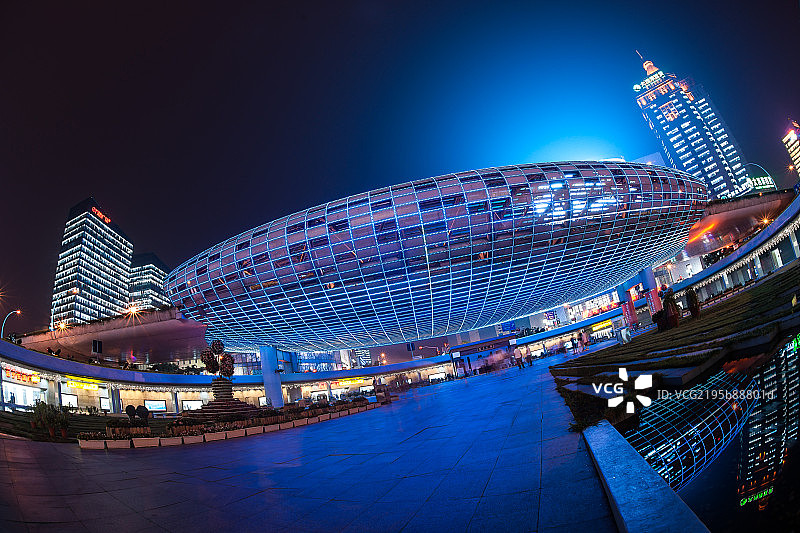 五角场下沉式广场图片素材