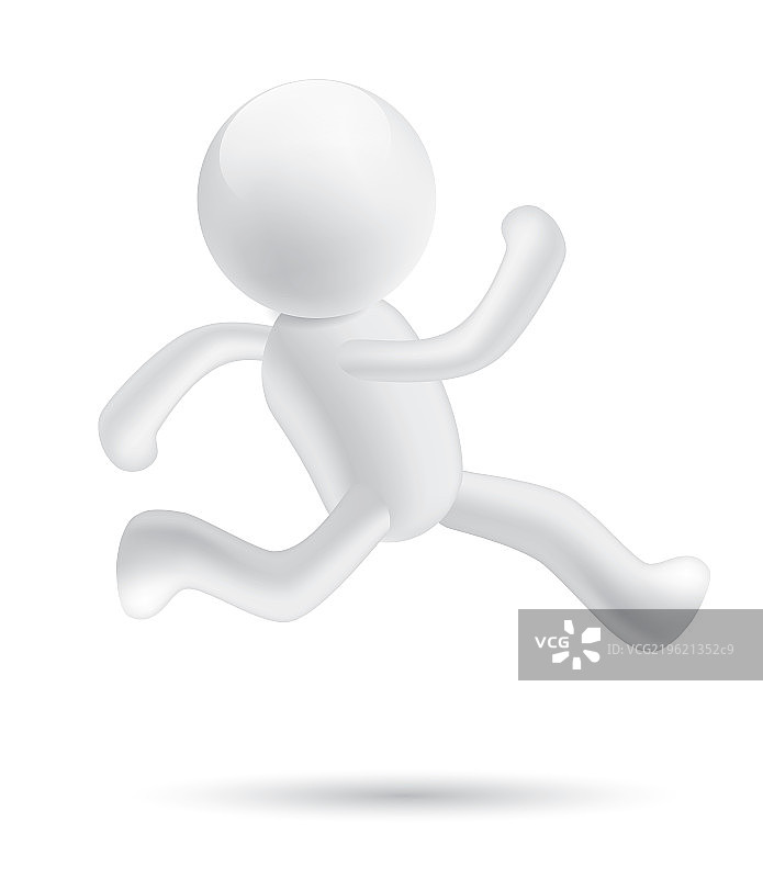 奔跑的3D小人图片素材
