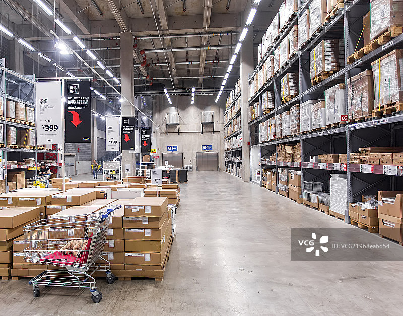购物中心仓库货架图片素材