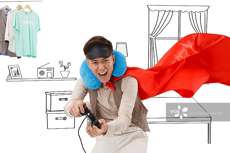 打游戏的青年男人图片素材