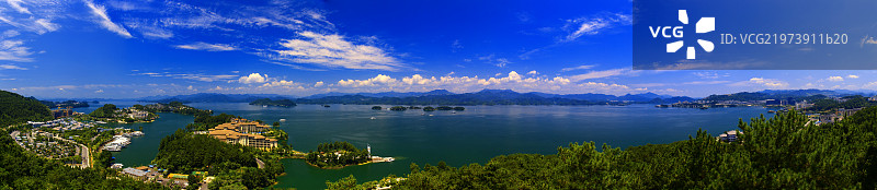 千岛湖中心湖区大全景图片素材