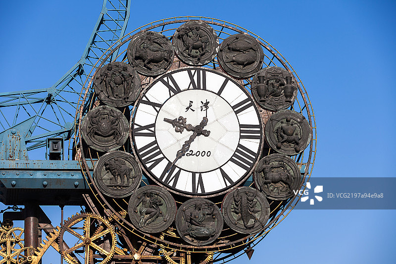 天津世纪钟图片素材
