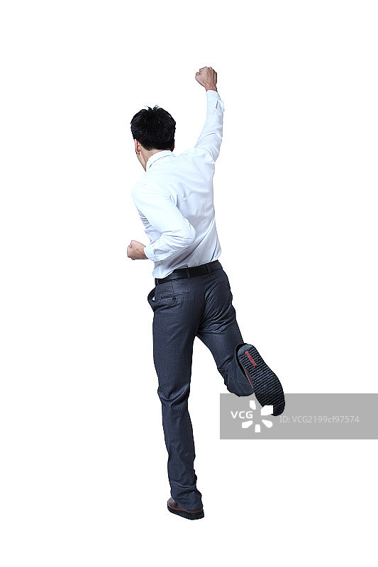跳跃的商务男人图片素材