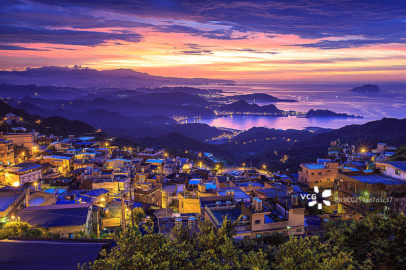 新北市九份夕景图片素材