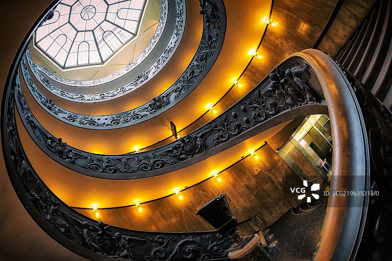 梵蒂冈博物馆楼梯图片素材