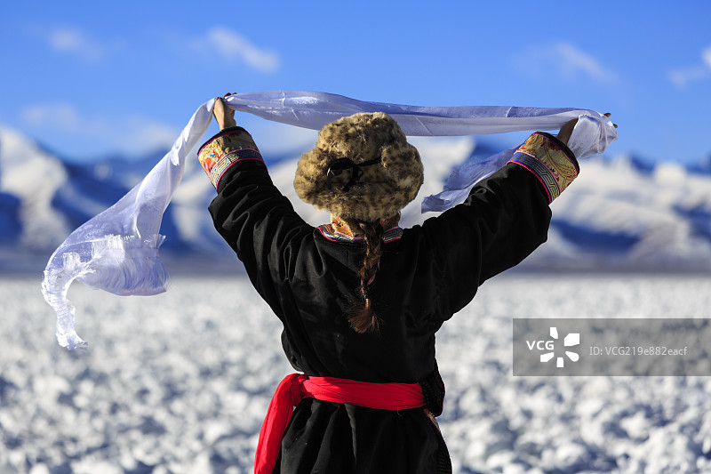 藏族少女图片素材