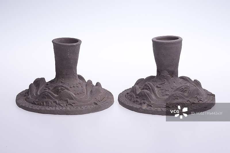 汉代灰陶灯图片素材