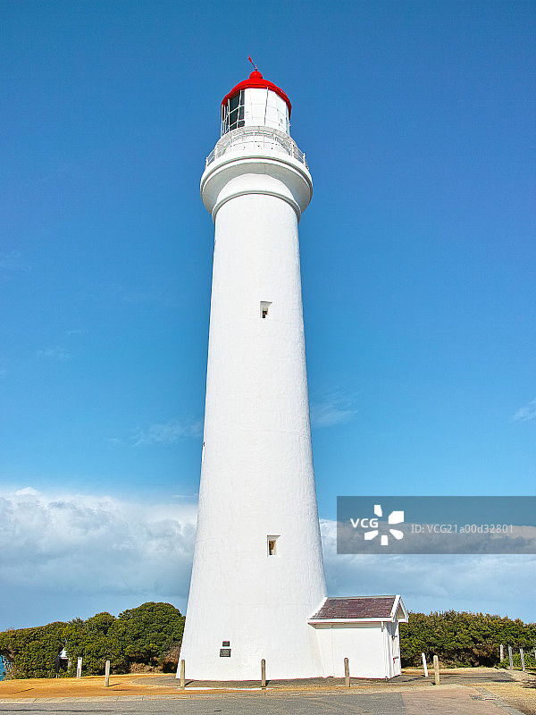 澳大利亚大洋路著名白色红顶灯塔,Split point lighthouse图片素材