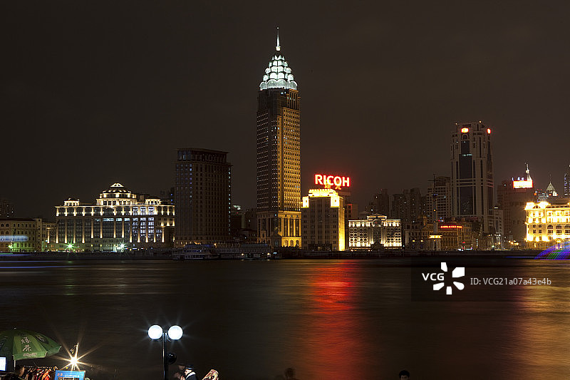 上海黄浦江夜景图片素材
