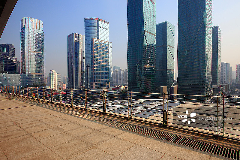 深圳福田金融商务区建筑群图片素材