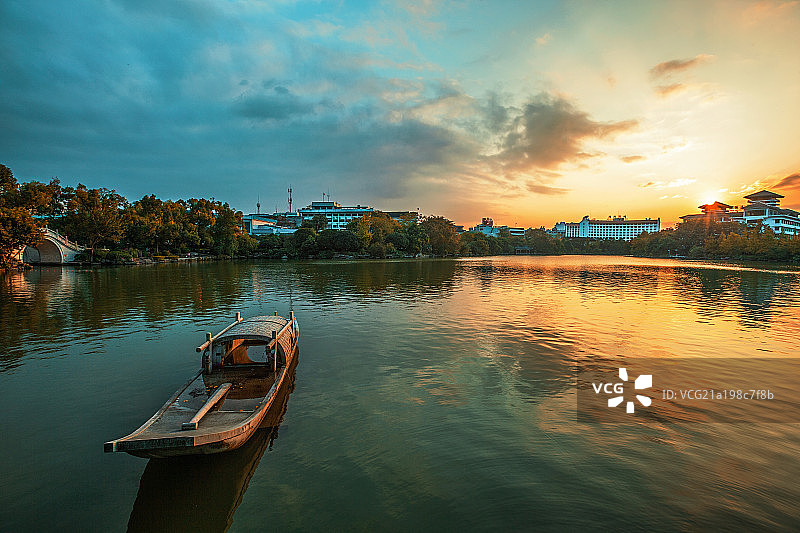 桂林榕湖风光图片素材