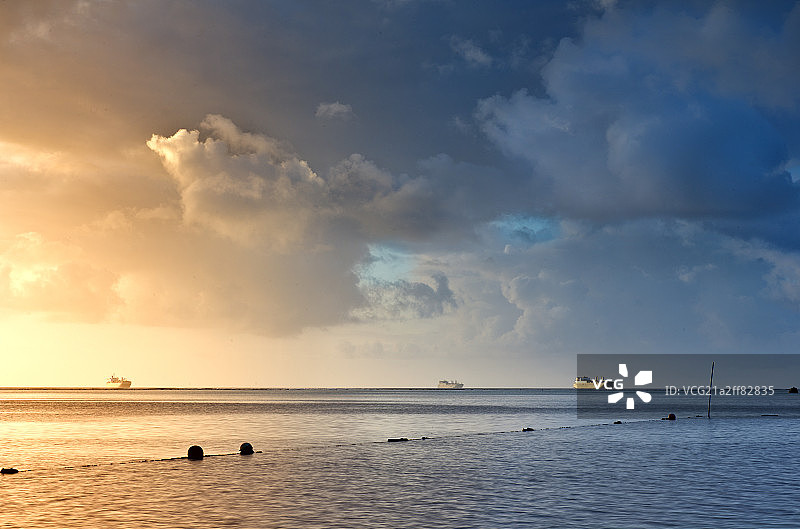 北马里亚那群岛塞班岛的晚霞图片素材