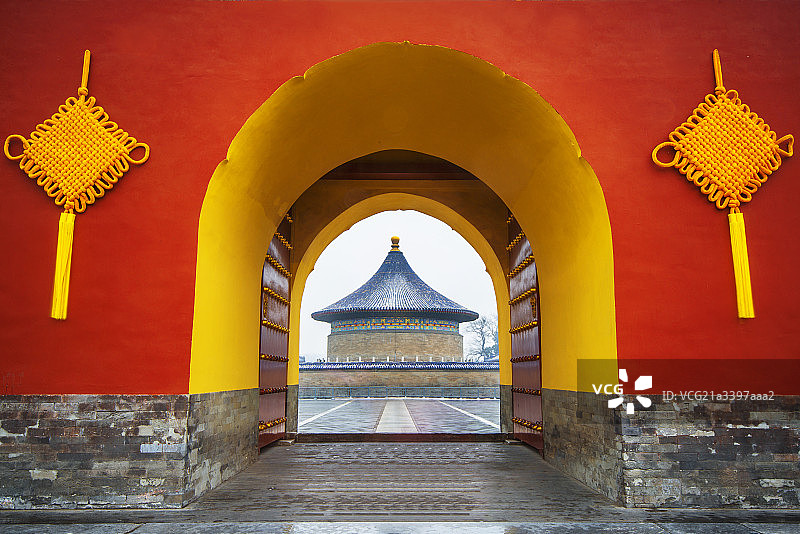 天坛雪景图片素材